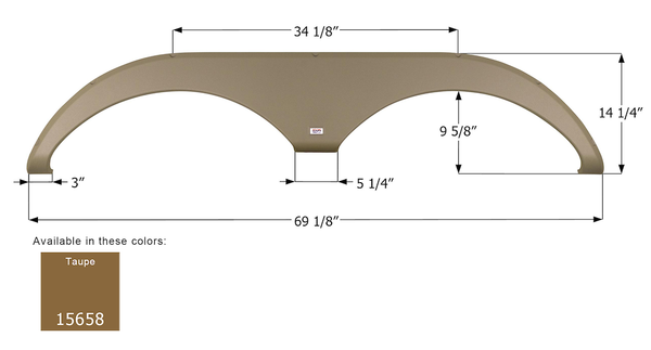 Icon Fender Skirt for Tandem Axle RVs (MPN: 15658)