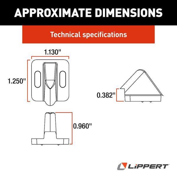 Lippert Components Screen Door Latch Striker (MPN: 198252)