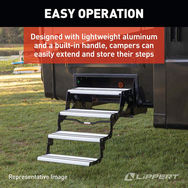 Lippert Components Alumi-Tread Manual Folding Step (MPN: 432698)