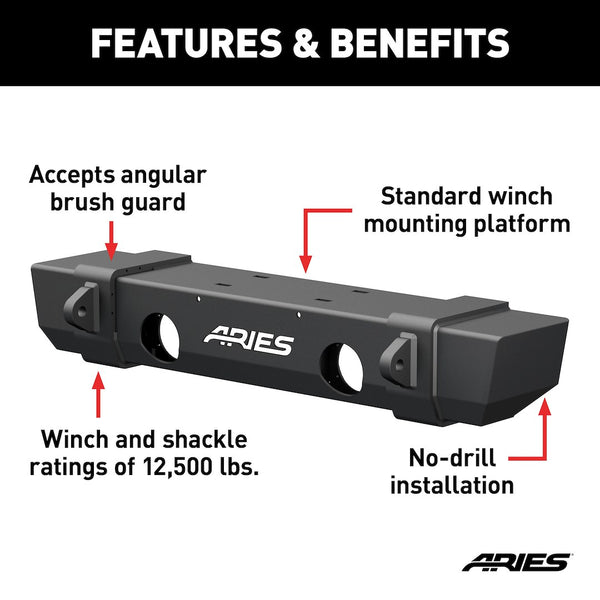 Aries TrailCrusher Jeep Bumper (MPN: 2156000)