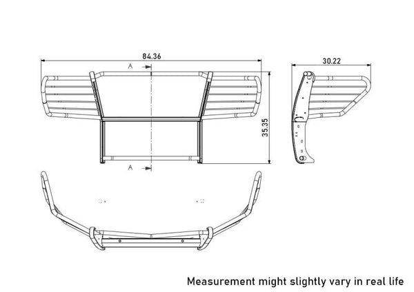 Black Horse Grille Guard Kit (MPN: 17NR27MA-PLFR)