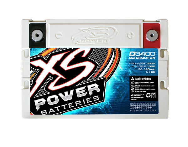 XS Power Batteries D Series AGM Battery (MPN: D3400)