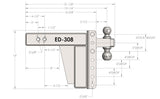 Bulletproof Hitches Trailer Hitch Ball Mount (MPN: ED308)