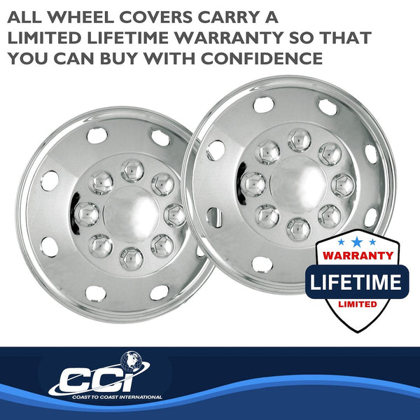 Coast To Coast 16 Inch Stainless Steel Wheel Cover Set (MPN: IWCAL160SS)