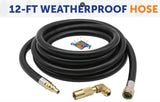 Flame King Propane Feed Hose (MPN: FK-GRD-12FTQC)