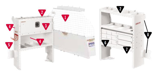 Weather Guard Van Storage System Kit (MPN: 600-8311)