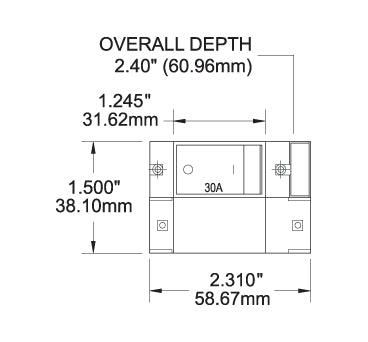 Blue Sea Circuit Breaker A Series 30 Amps (MPN: 7574-BSS)