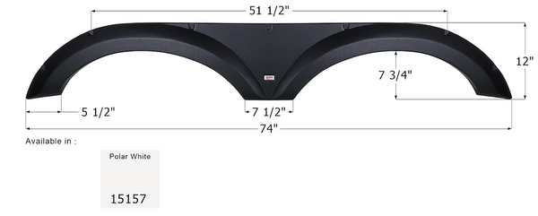 Icon Fender Skirt for Tandem Axle Trailers (MPN: 15157)