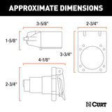CURT 7-Way RV Blade Trailer Wiring Connector (MPN: 58152)