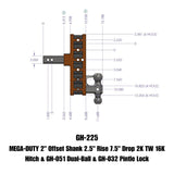 Gen-Y Hitch Mega-Duty Adjustable Drop Hitch (MPN: GH-225)