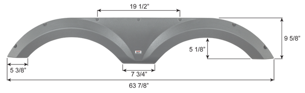 Icon Fender Skirt for Tandem Axle RVs (MPN: 16290)