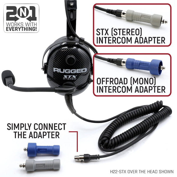 Rugged Radios H22 Stereo Headset (MPN: H22-STX)