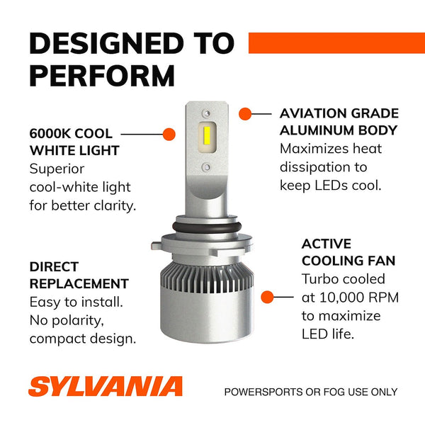 Sylvania LED Fog and Powersports Bulb (MPN: 9006SL.BX2)