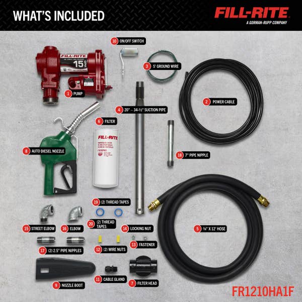 Fill-Rite Liquid Transfer Tank Pump (MPN: FR1210HA1F)