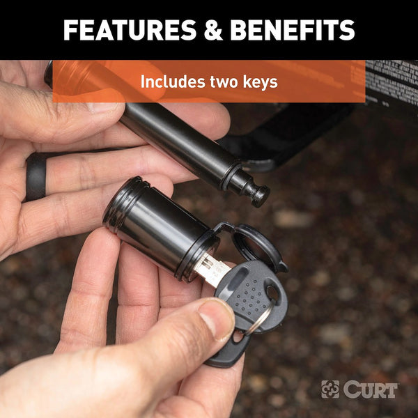 CURT Trailer Hitch Lock with Dust Cap (MPN: 23518)