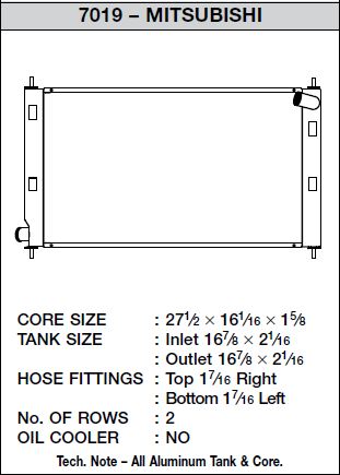 CSF Aluminum Radiator (MPN: 7019)