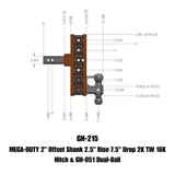 Gen-Y Hitch Mega-Duty Adjustable Drop Hitch (MPN: GH-215)