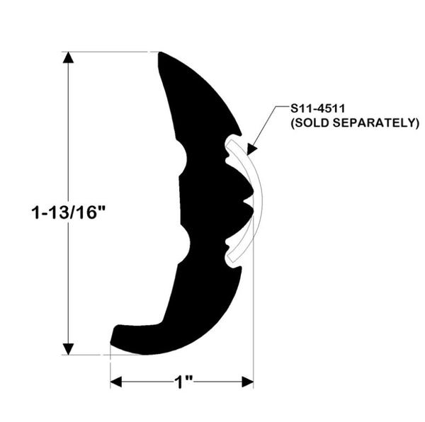 Taco Boat Rub Rail (MPN: V21-9679BKA20D)