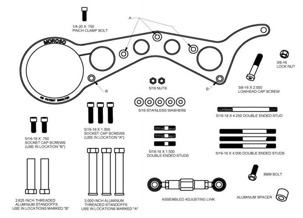 Moroso Performance Vacuum Pump Bracket (MPN: 63824)
