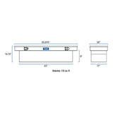 UWS Tool Box Crossover Aluminum Storage (MPN: TBS-63-BLK)