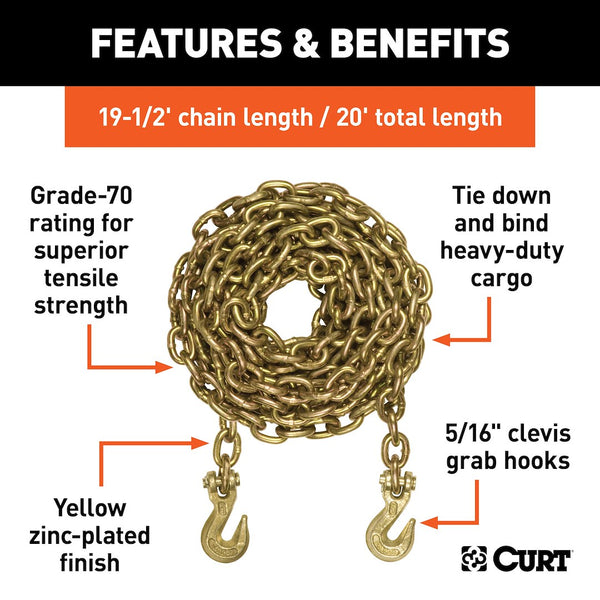 CURT Trailer Safety Chain (MPN: 80307)