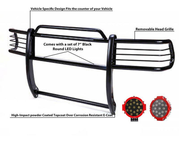 Black Horse Grille Guard Kit (MPN: 17TH26MA-PLR)