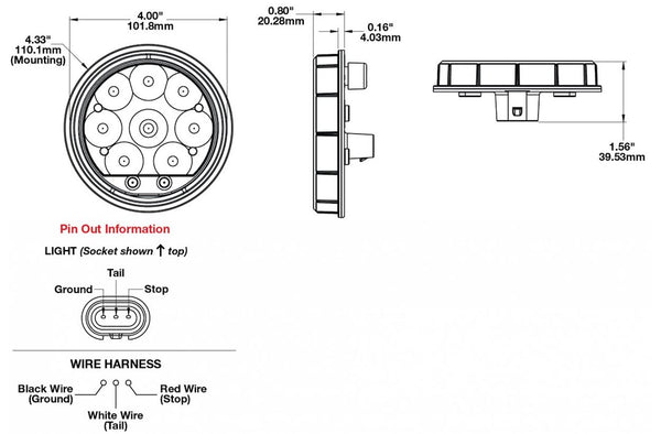 J.W. Speaker LED Tail Light Assembly (MPN: 0346421)