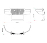 Black Horse Off Road Grille Guard (MPN: RU-NIXD16-B)