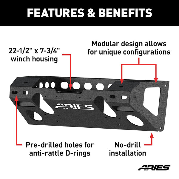 Aries TrailChaser Modular Jeep Bumper (MPN: 2081000)