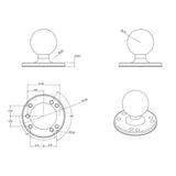 Ram Mounts Mobile Electronics Device Mount Base (MPN: RAM-202U)