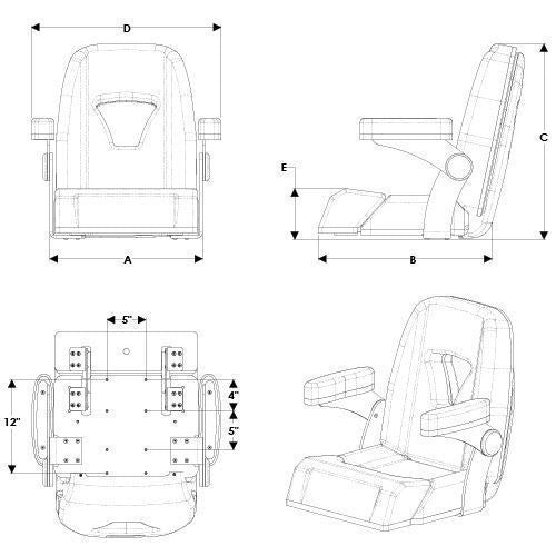 Taco Boca Sport Chair (MPN: HA4-25WHA-7-0000-0-0)