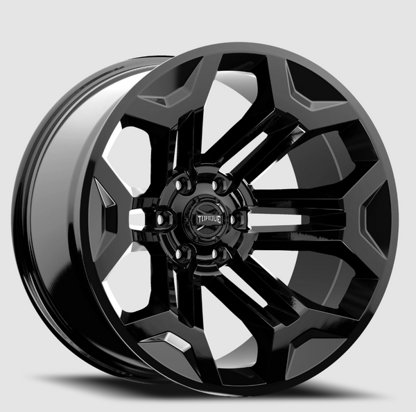 Torque Wheels 22 Inch Gloss Black Wheel (MPN: TW405C-22123605-44)