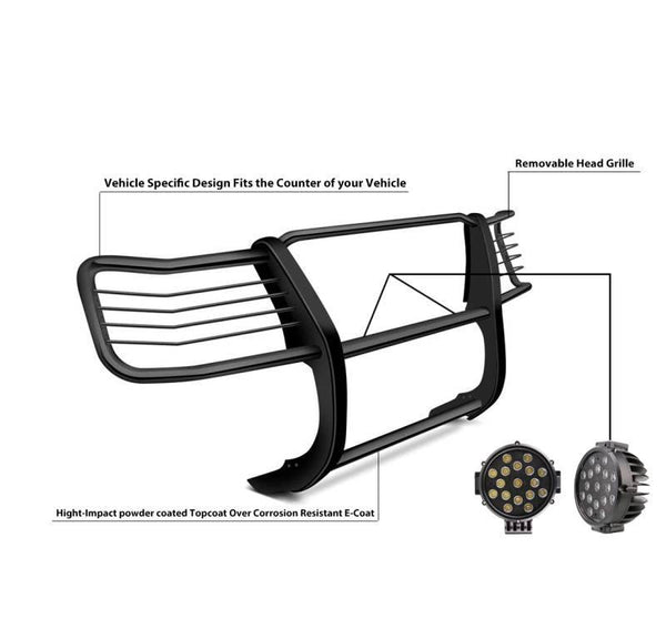 Black Horse Grille Guard Kit (MPN: 17TS27MA-PLB)