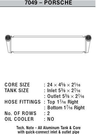 CSF Aluminum Radiator (MPN: 7049)