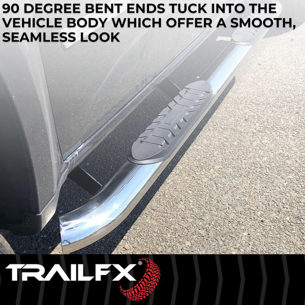 TrailFX Nerf Bar 4 Inch Oval Tube Side Steps (MPN: A1012S)