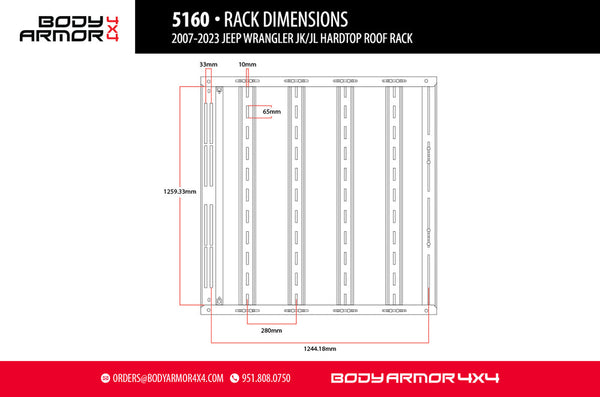Body Armor Roof Basket (MPN: 5160)