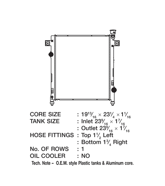 CSF Radiator With Transmission Cooler (MPN: 3425)