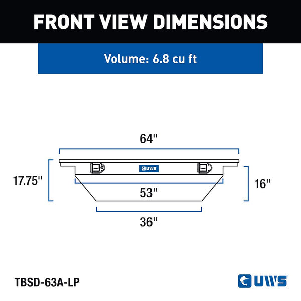 UWS Crossover Deep Angled Low Profile Tool Box (MPN: TBSD-63A-LP)