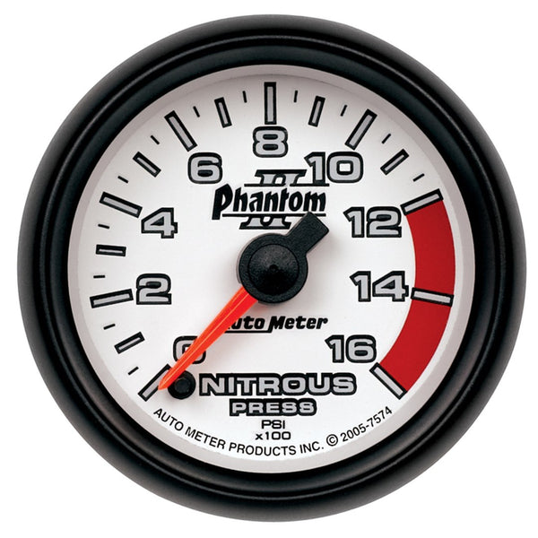 AutoMeter Phantom II Nitrous Oxide Pressure Gauge (MPN: 7574)