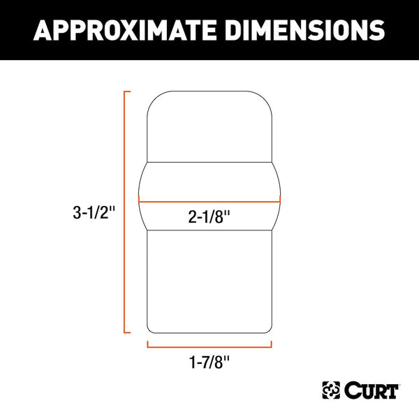 Trailer hitch ball cover for 1-7/8 inch and 2 inch trailer balls (MPN: 21801)