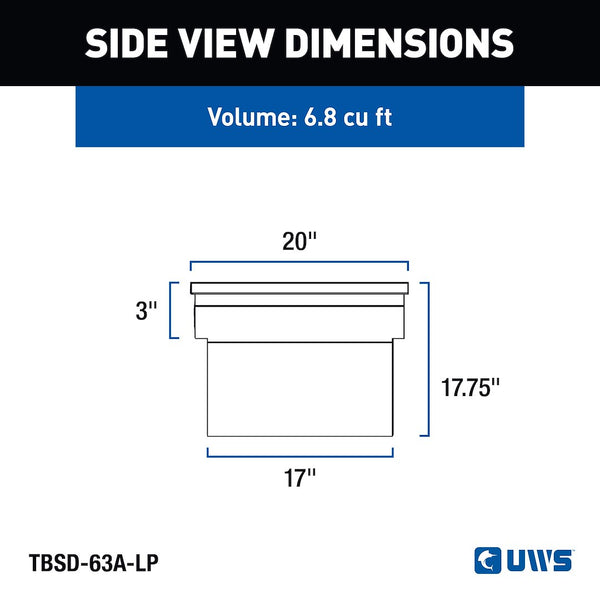 UWS Crossover Deep Angled Low Profile Tool Box (MPN: TBSD-63A-LP)