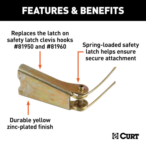 Trailer safety chain hook retainer (MPN: 81999)