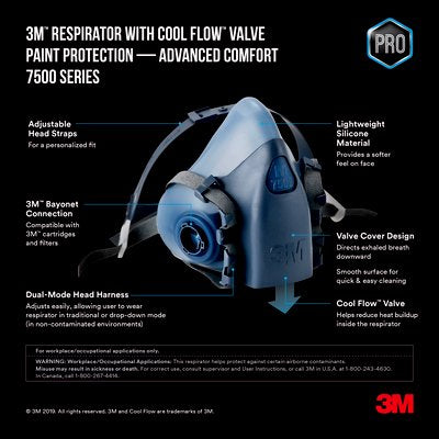 3M Half Mask Respirator Advanced Comfort (MPN: 52766)