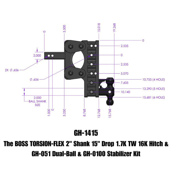 Gen-Y Hitch Torsion-Flex Drop Hitch (MPN: GH-1415)