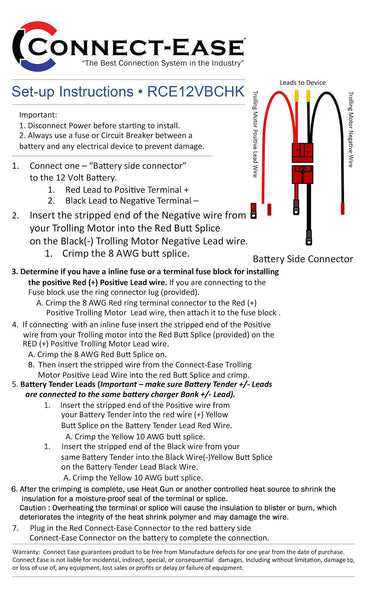 Trolling Motor Wiring Kit (MPN: RCE12VBCHK)