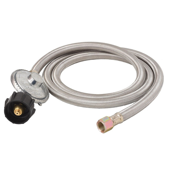 Flame King Propane Hose with Regulator (MPN: SS-QCC-3/8)