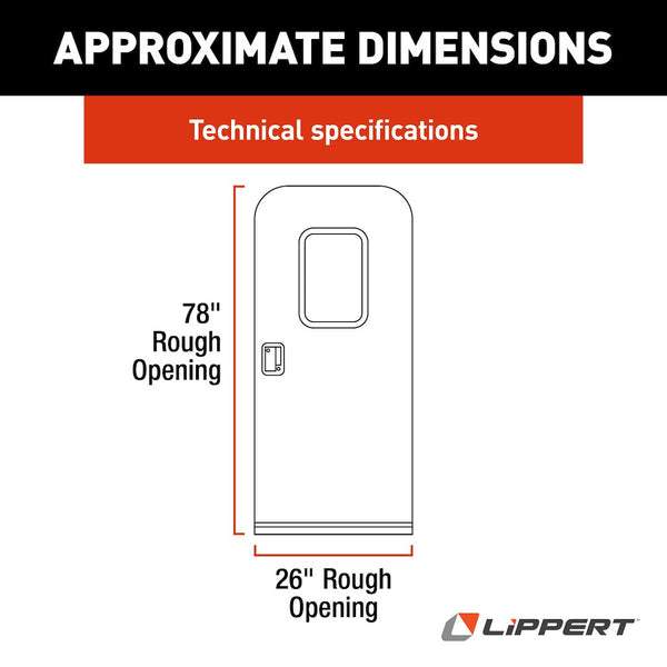 Lippert Components Radius Door (MPN: V000381471)