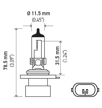 Hella Halogen Headlight Bulb (MPN: 9006XS)