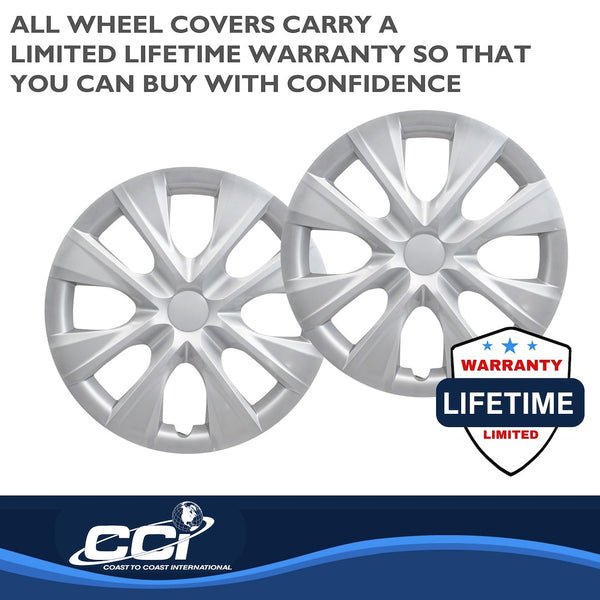 15 Inch 8 Spoke Silver Wheel Cover Set (MPN: IWC52915S)
