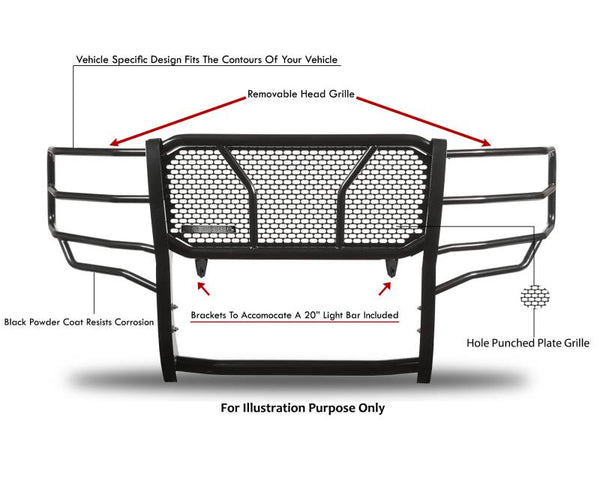 Black Horse Off Road Grille Guard (MPN: RU-CHSI19-B)